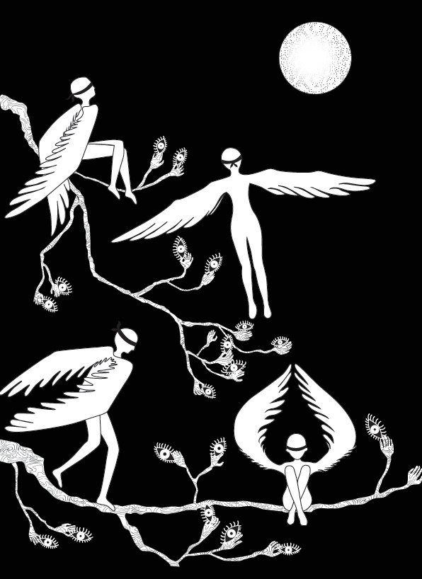 under-the-moonlight illustration drawing