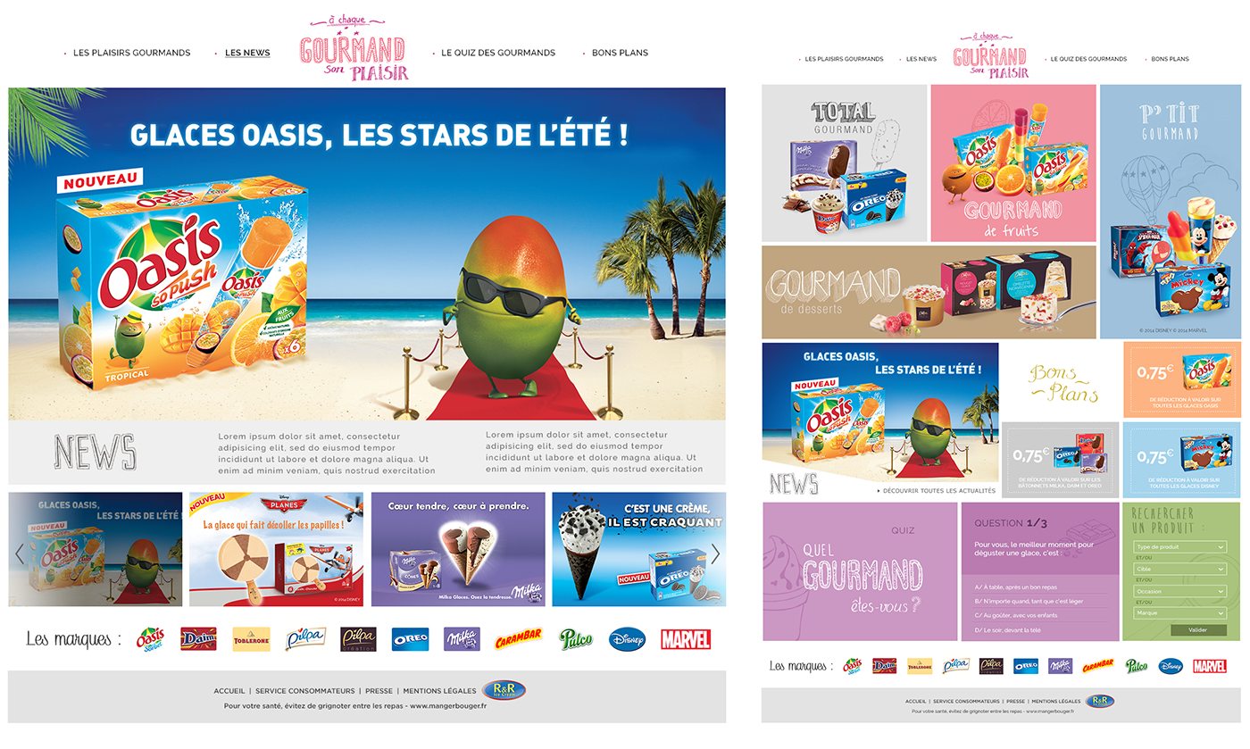 Oasis – products promo website