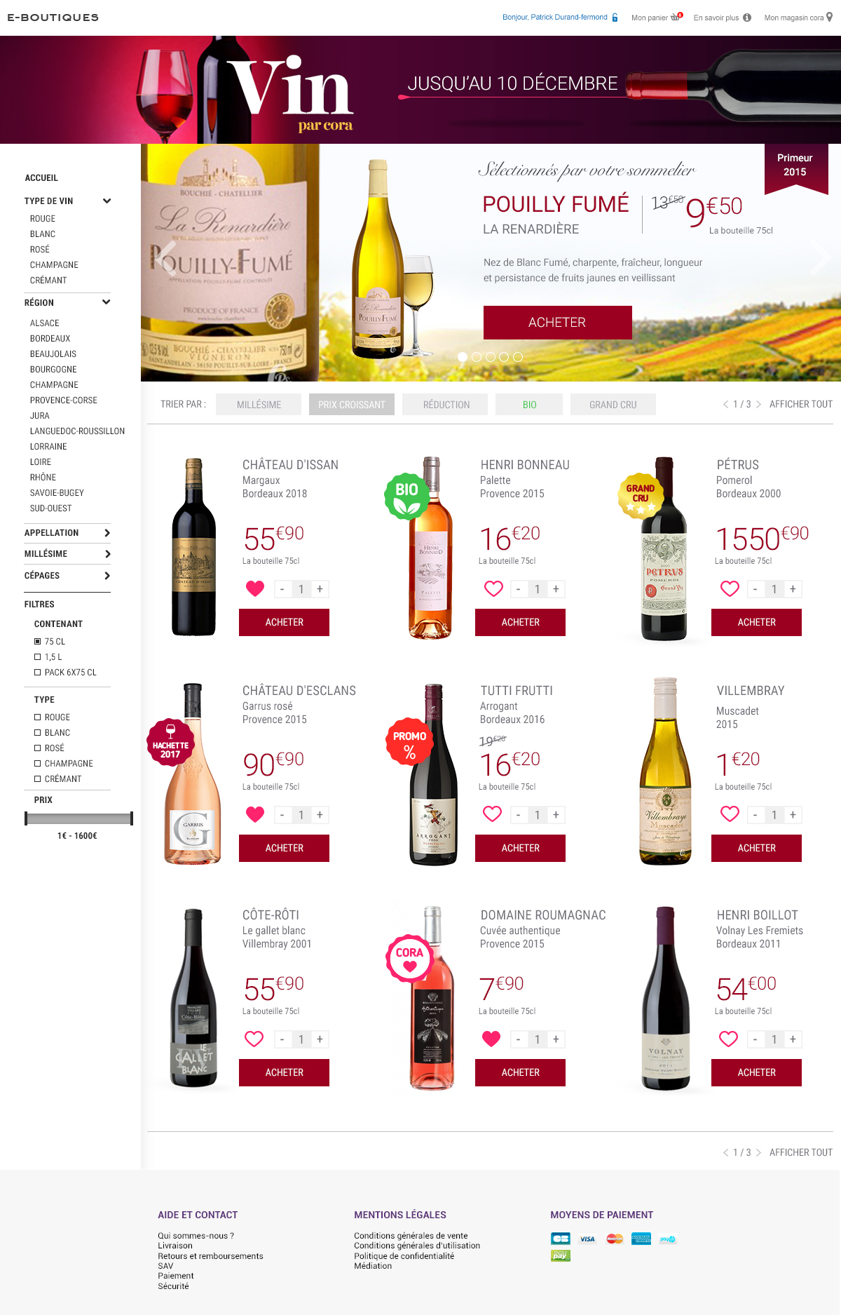 Cora – Online Wine Shop
