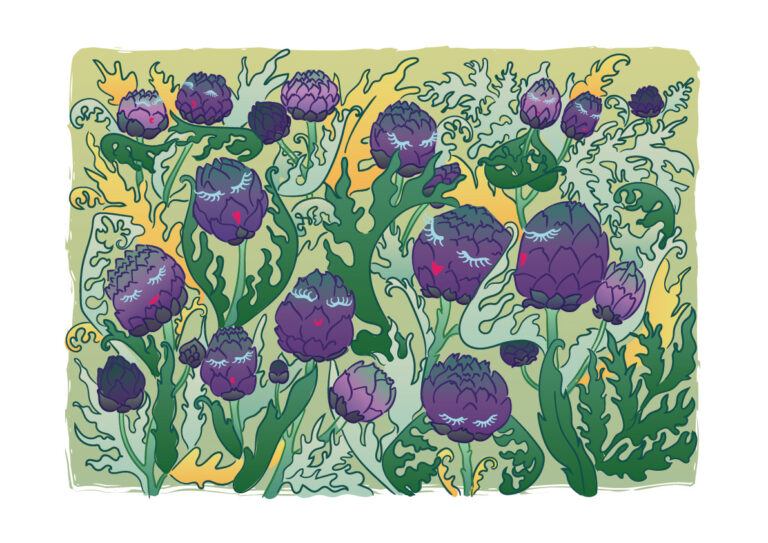 Artichaut - Artichoke - digital illustration